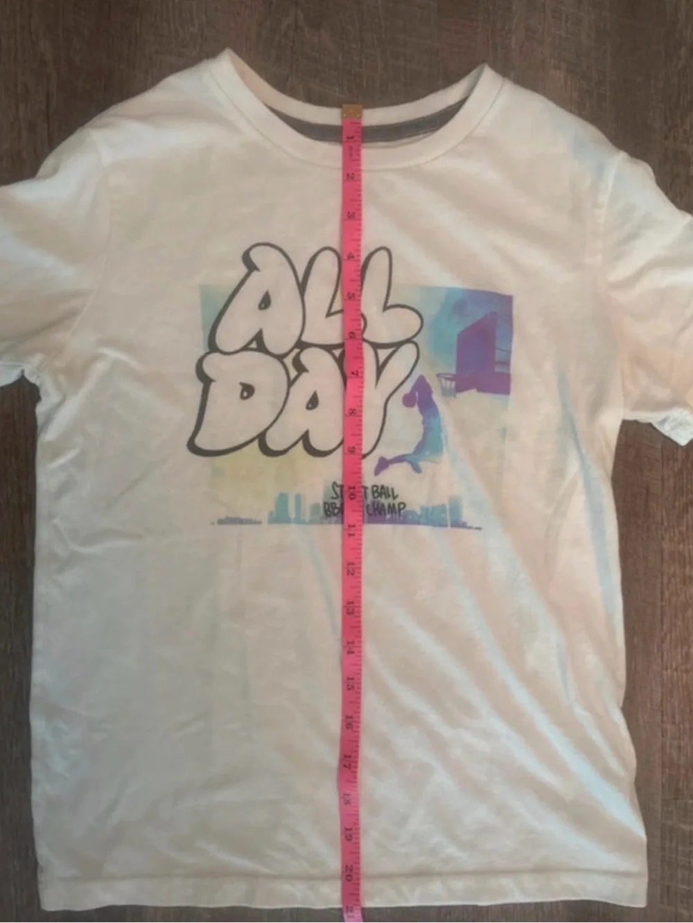 Old Navy White Graphic 'All Day' Tee & Green Camo Short Sleeve Set